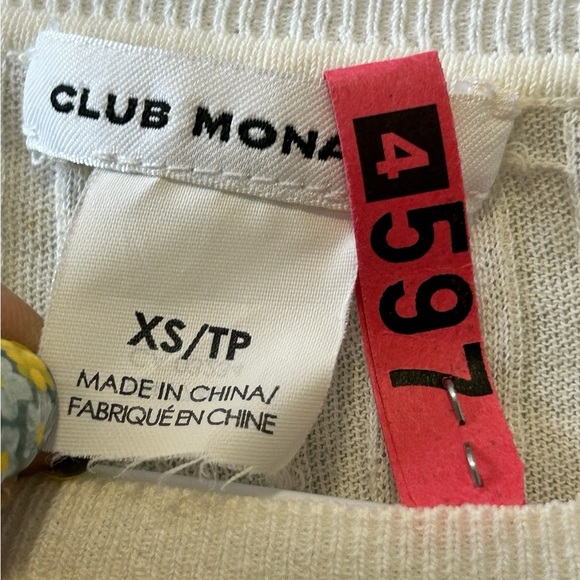 Cream Ribbed Knit Sweater - Picture 2 of 3